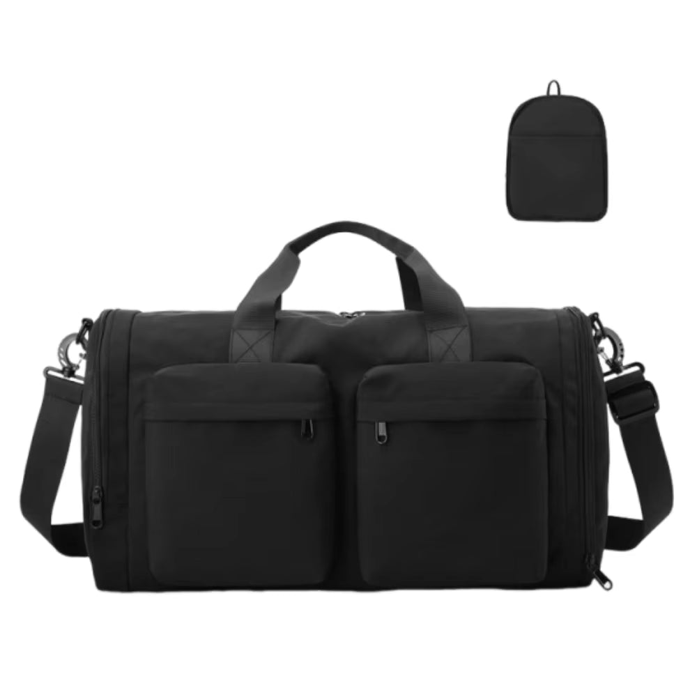 Trendy Folding Travel Duffel Bag Large Capacity Waterproof Sports Fitness Bag Portable Wear Resistant Weekend Handbag Workout