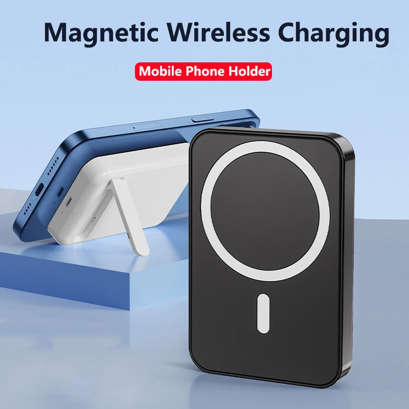 10000Mah Power Bank Magnetic Wireless Charger Powerbank with Stand for Magsafe Iphone 17 16 Samsung Huawei Xiaomi Mini Poverbank