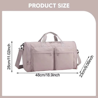 Trendy Folding Travel Duffel Bag Large Capacity Waterproof Sports Fitness Bag Portable Wear Resistant Weekend Handbag Workout